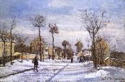 Camille Pissarro Lu Xian floating snow road oil painting on canvas